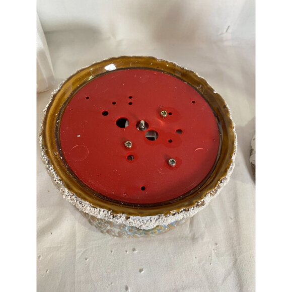 JC Penny Home Collection Snowman Reactive Glaze Porcelain Wind-Up Music Box W Bo - Picture 12 of 15